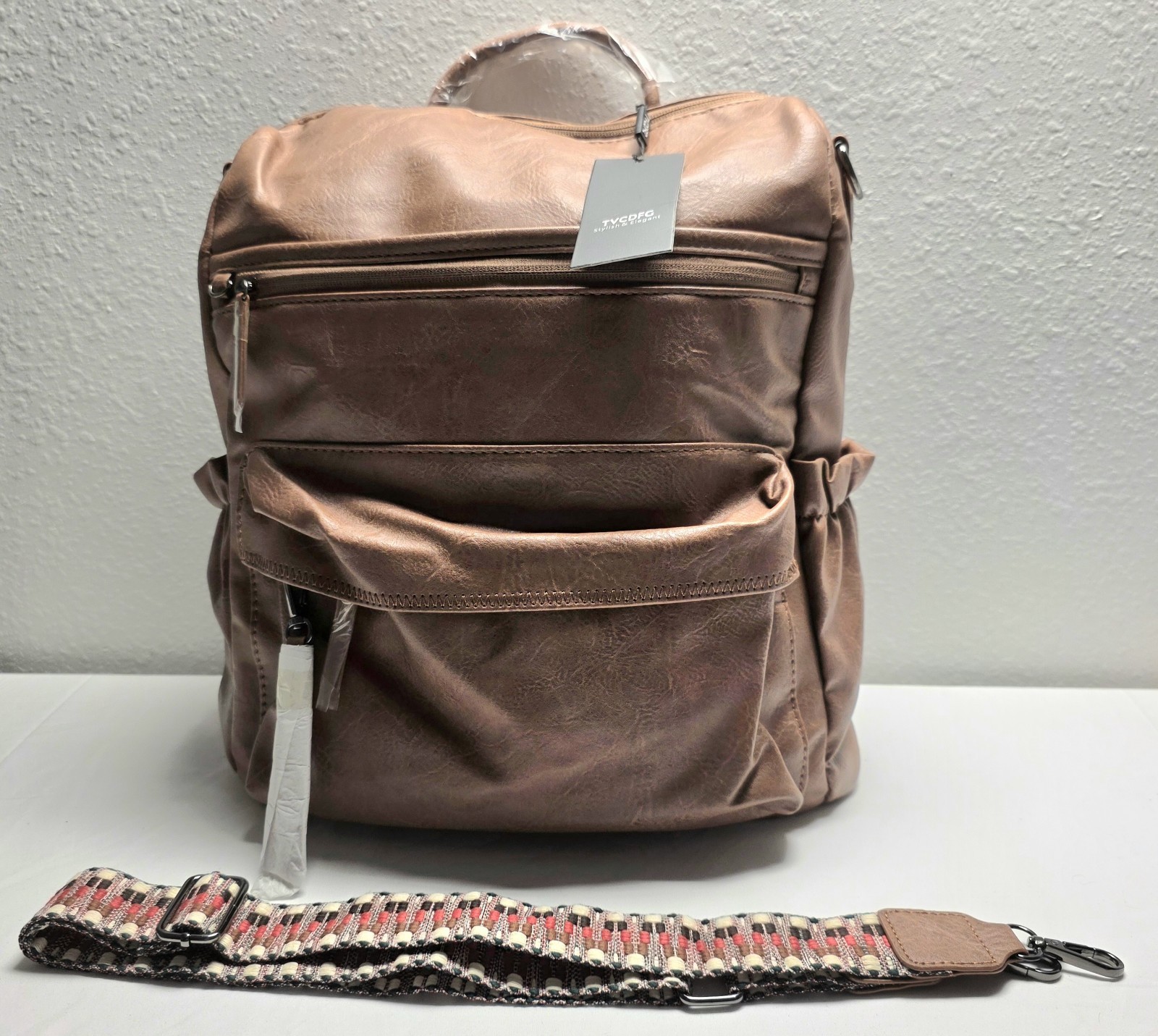 Large Crossbody Brown TVCDFG Business/Leisure Travel Bag With 2 Straps