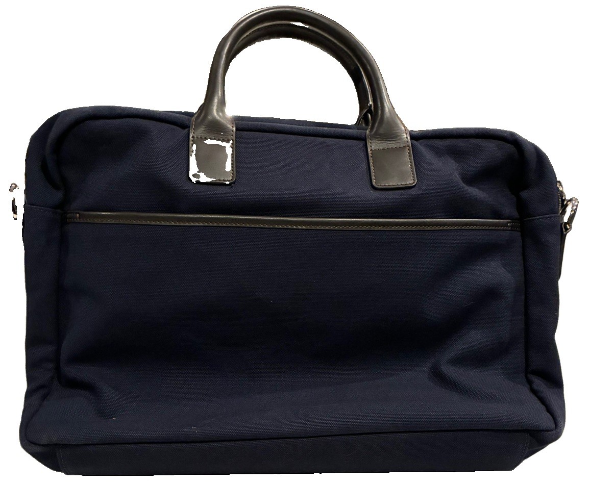 New – Messenger Bag Briefcase – Canvas and Leather- Shoulder Bag for Men