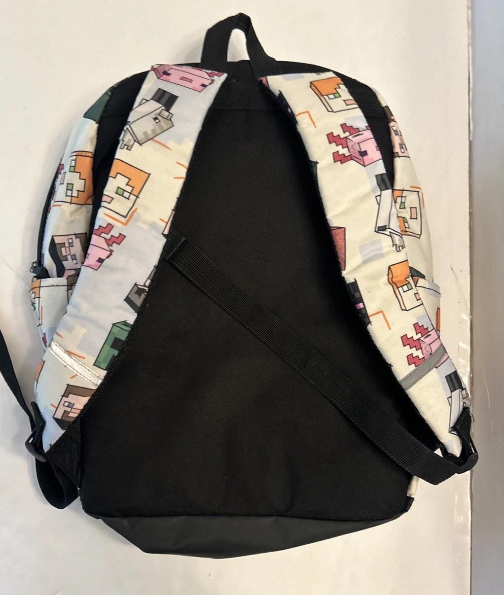 Minecraft All Over Creeper Character Print 17″ Backpack with Laptop Sleeve