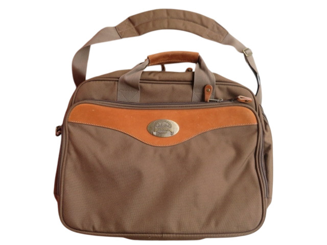 Cabelas 1990s Cordura Nylon Briefcase Brown Size H 12.9 x W 16.1 x D 5.9 in