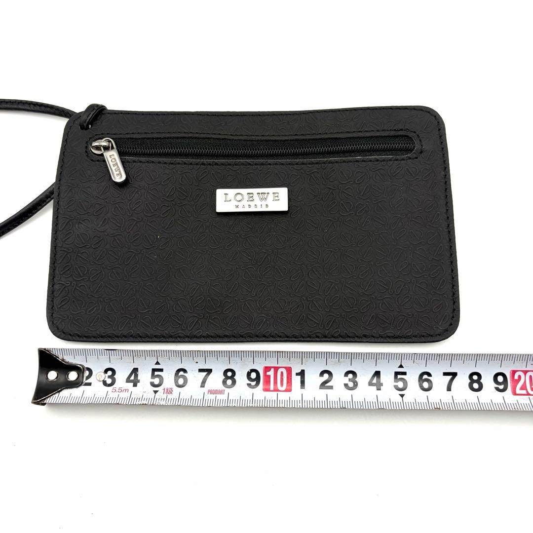 LOEWE Shoulder Bag Repeating Anagram with Pouch Leather Men Size 36x28cm
