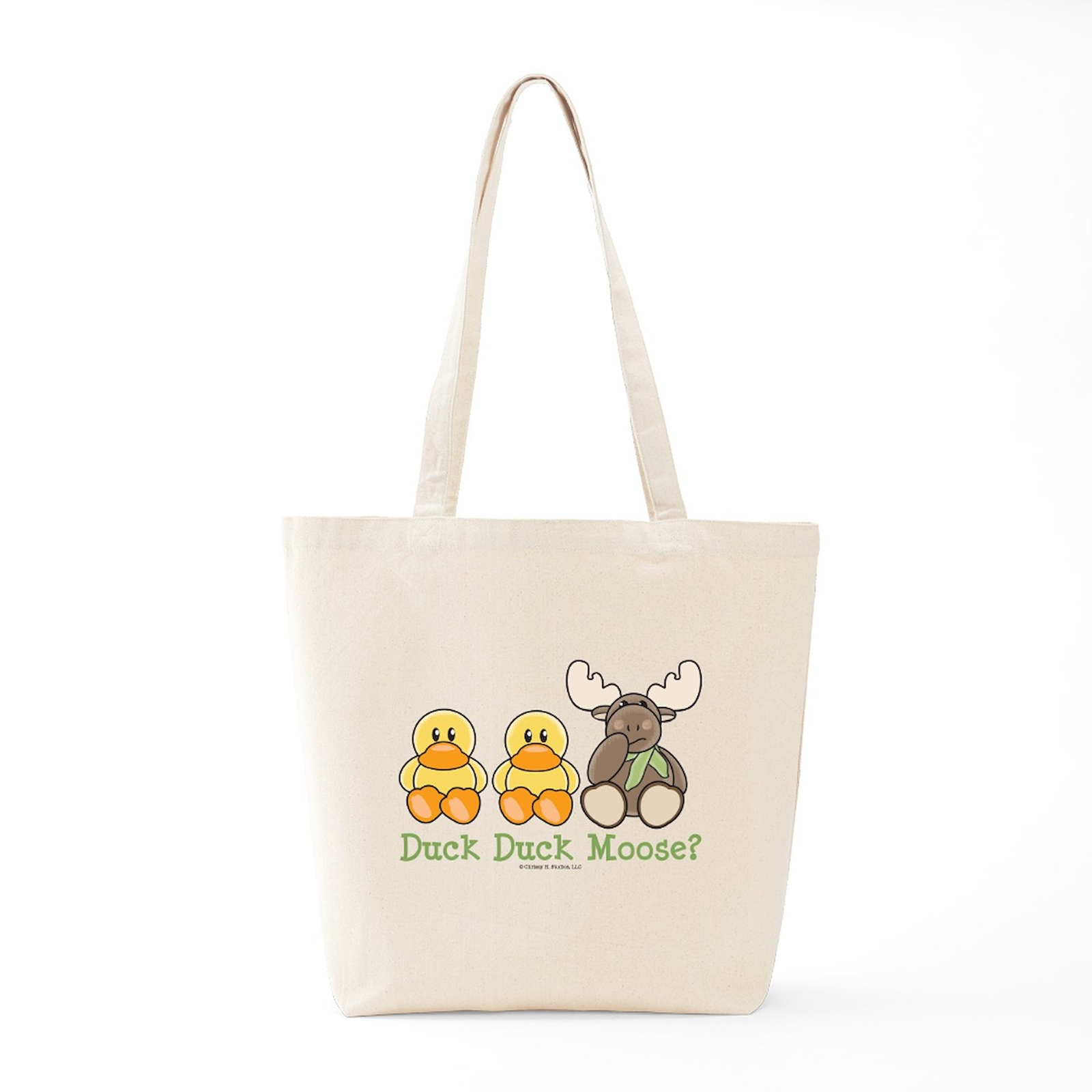 CafePress Funny Duck Duck Moose Tote Bag (168642444)