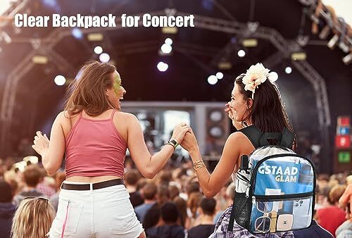 Clear Stadium Backpack 12x6x12 Small Clear Bag Stadium Approved Great for Gam…