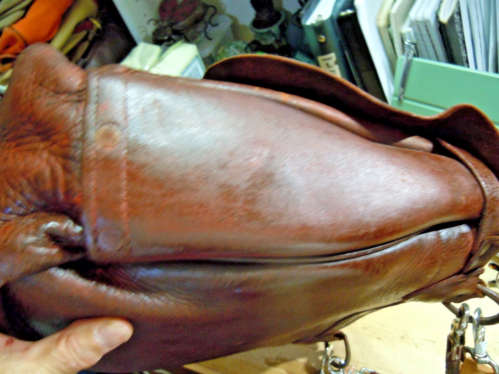 VTG Rare USPS US Leather Mail Postal Carrier Messenger Briefcase Bag # 25
