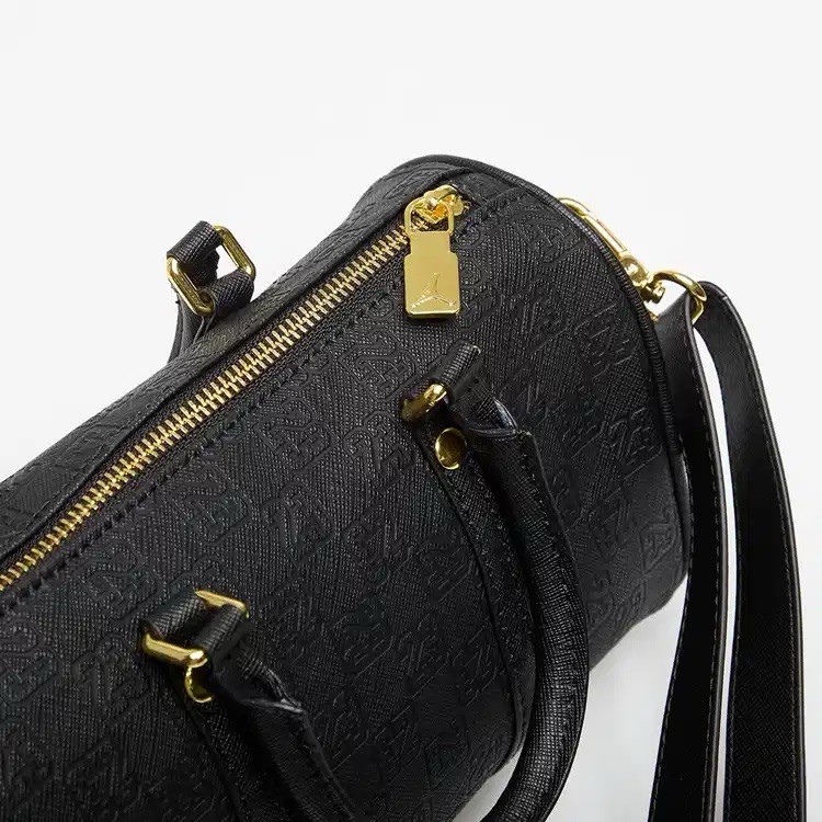 NEW Nike Air Jordan Jumpman Monogram Mini Duffle Bag 3L Black Gold MA9169-K5X