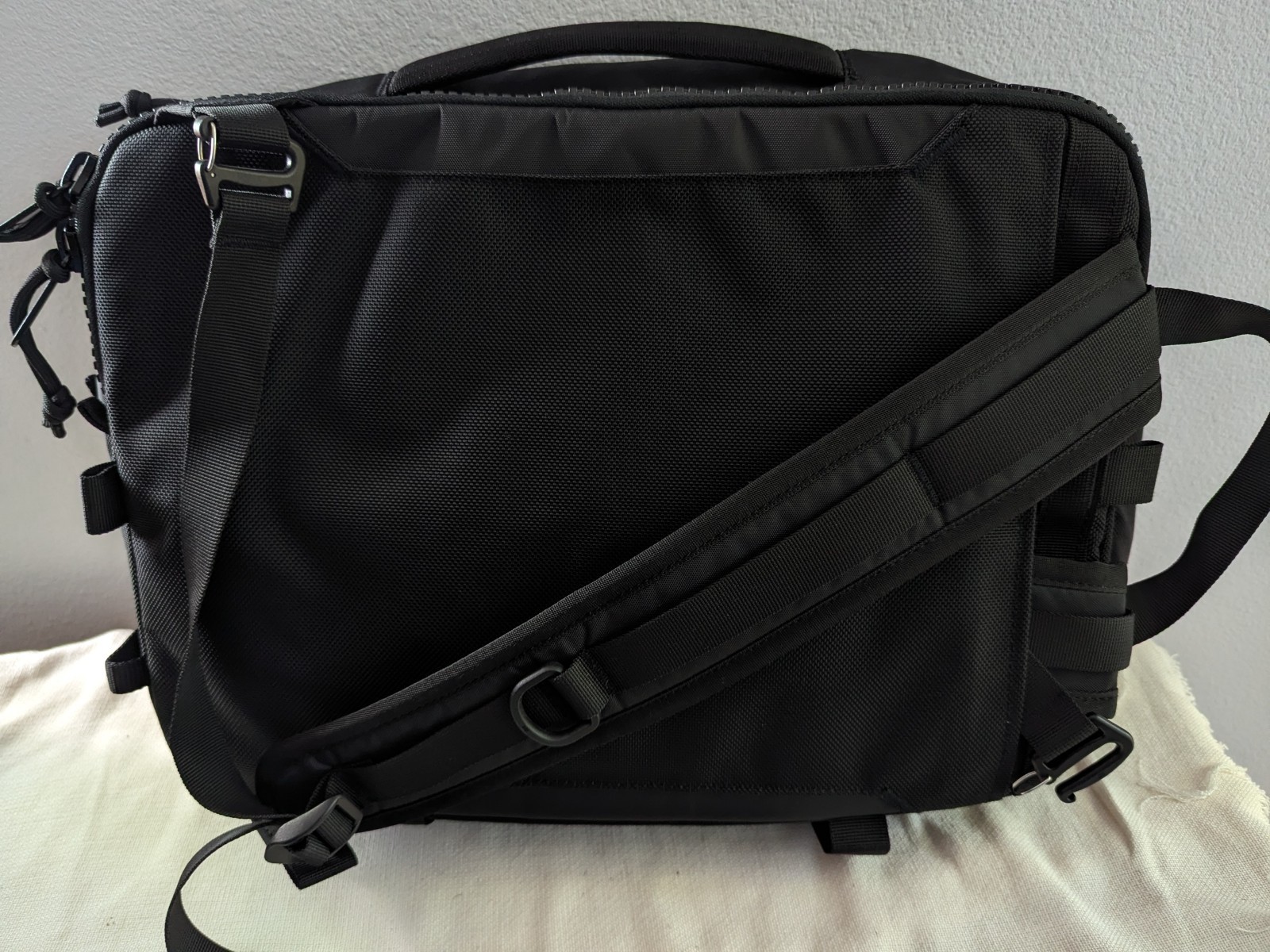 Topo Designs Global Briefcase 3-Way Backpack Laptop Bag NWOT Black Logo