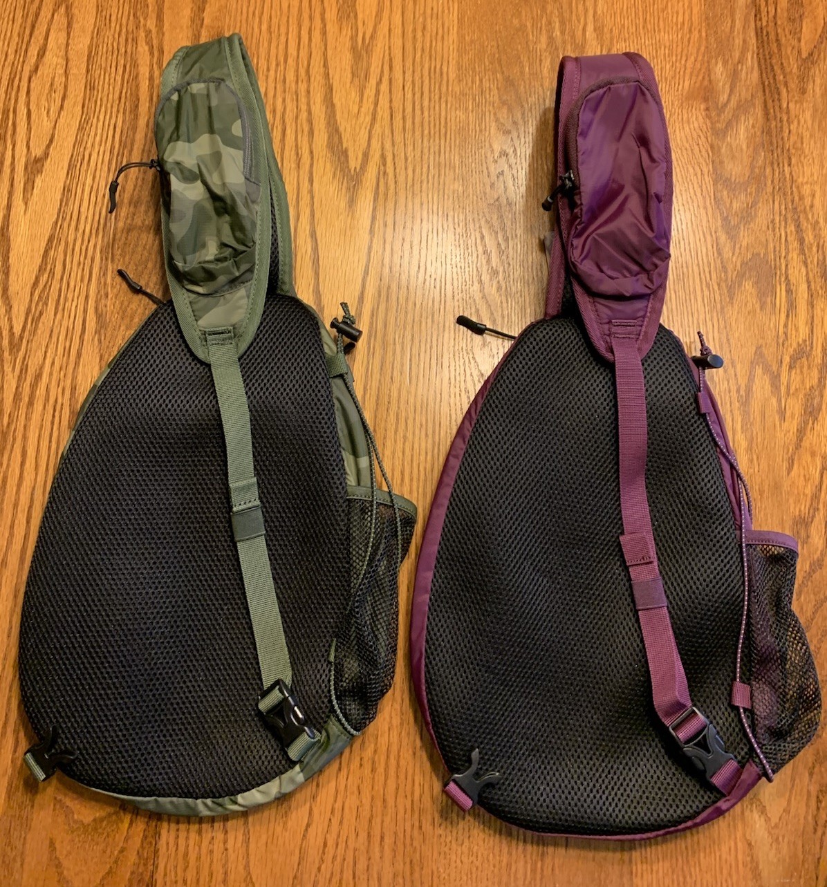 EDDIE BAUER 8L RIPSTOP SLING PACK (Green Camo OR Dark Plum) Style 0245 NWT