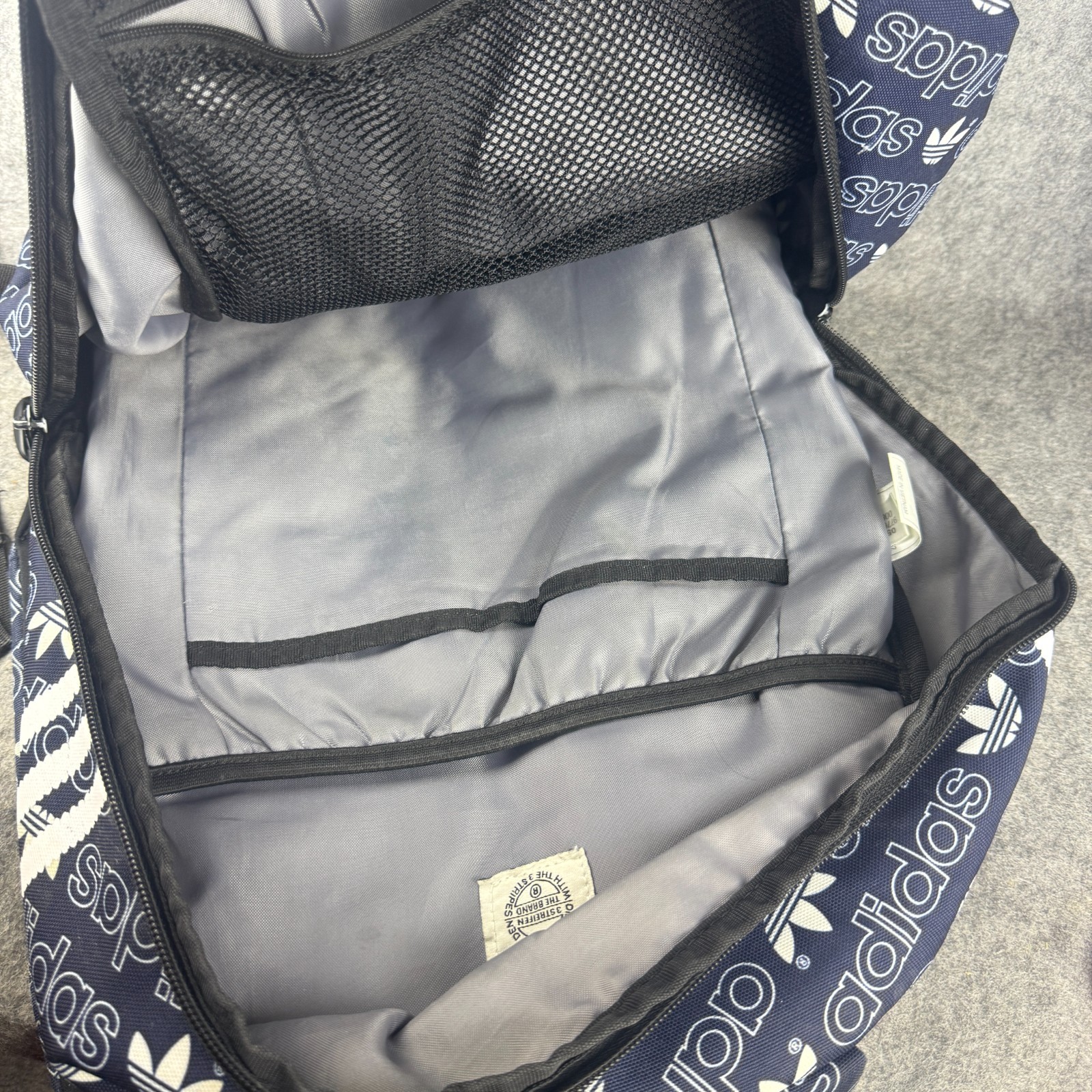 Adidas AOP Original National Backpack Navy Blue Trefoil Logo Large School Work