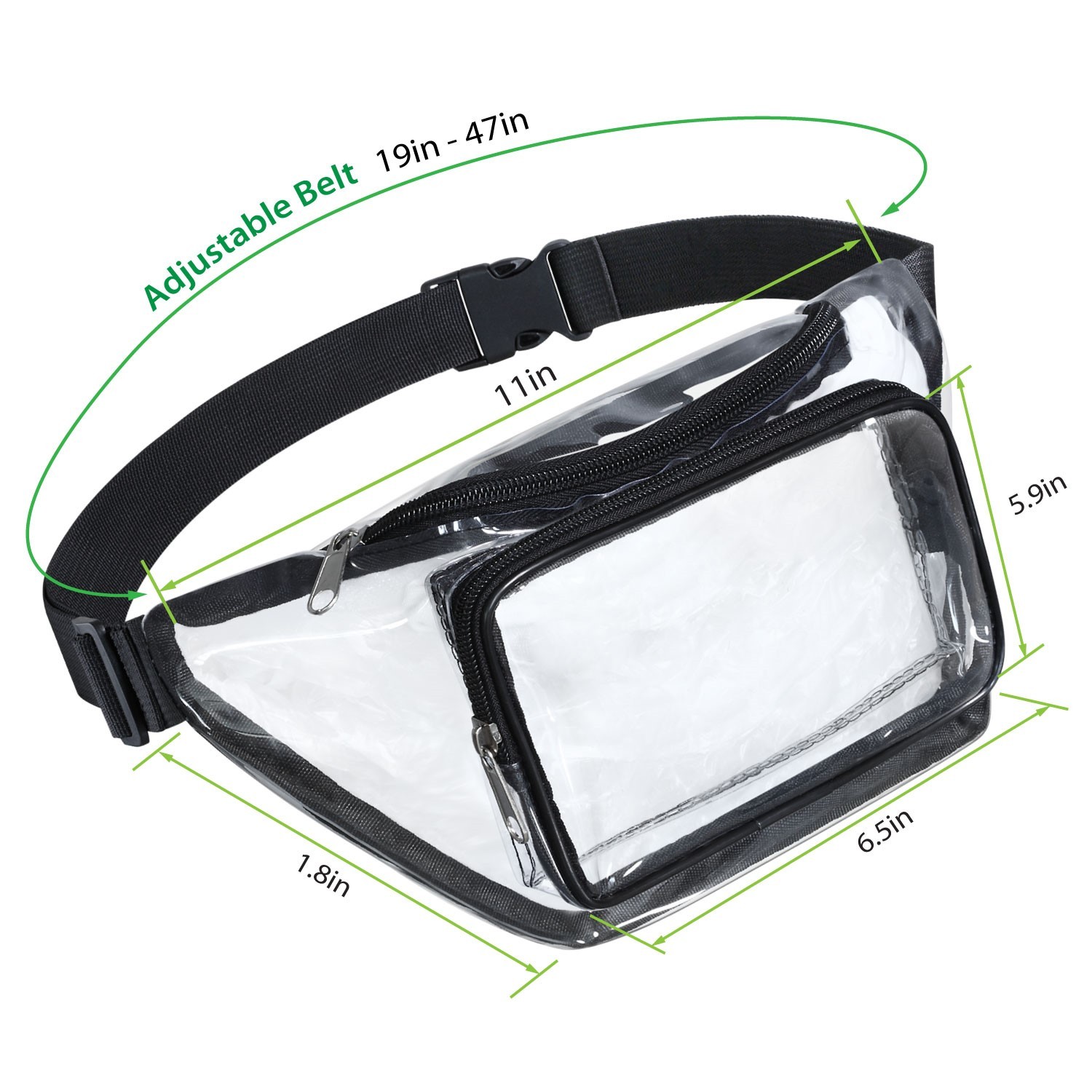 Garnen Clear Fanny Pack Stadium Approved, Crossbody Fanny Pack Waist Bag Pouch