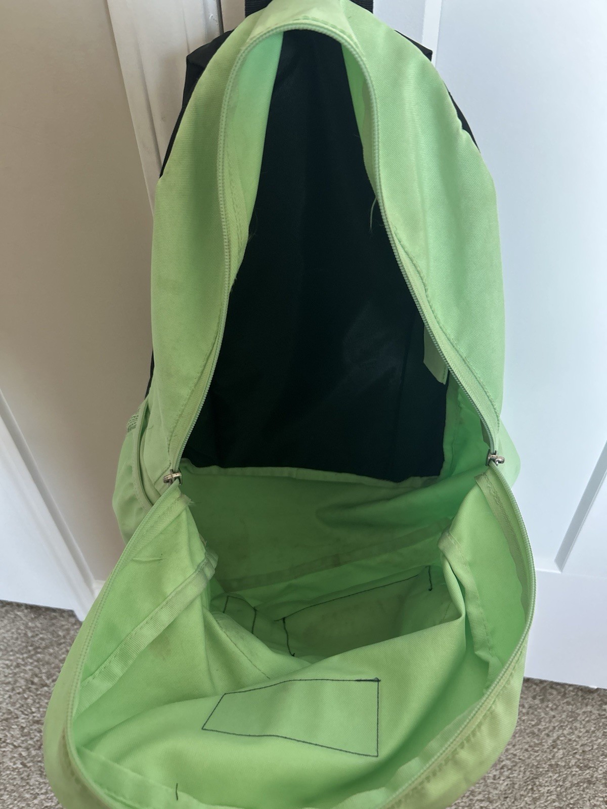Jansport Mint Green Standard Size 2 Zip Compartments Backpack See Description