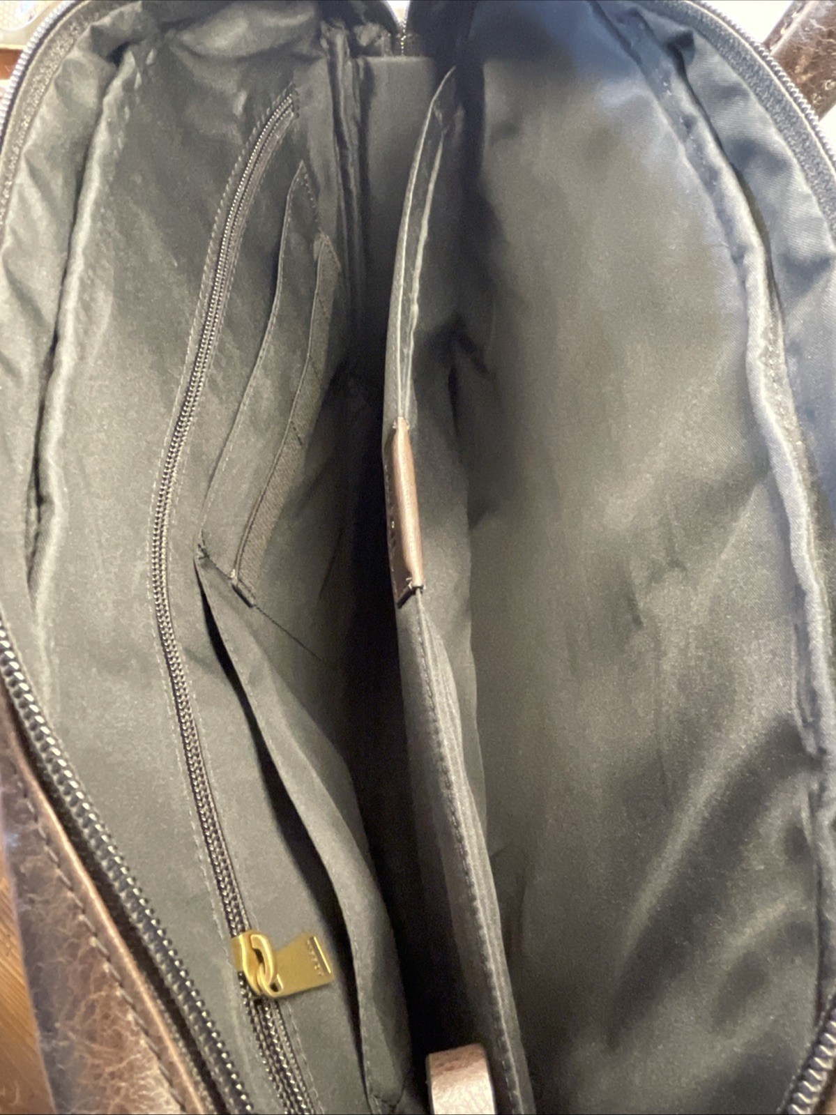 Fossil Buckner Brown Leather Messenger Bag Laptop Briefcase 16” Crossbody Unused