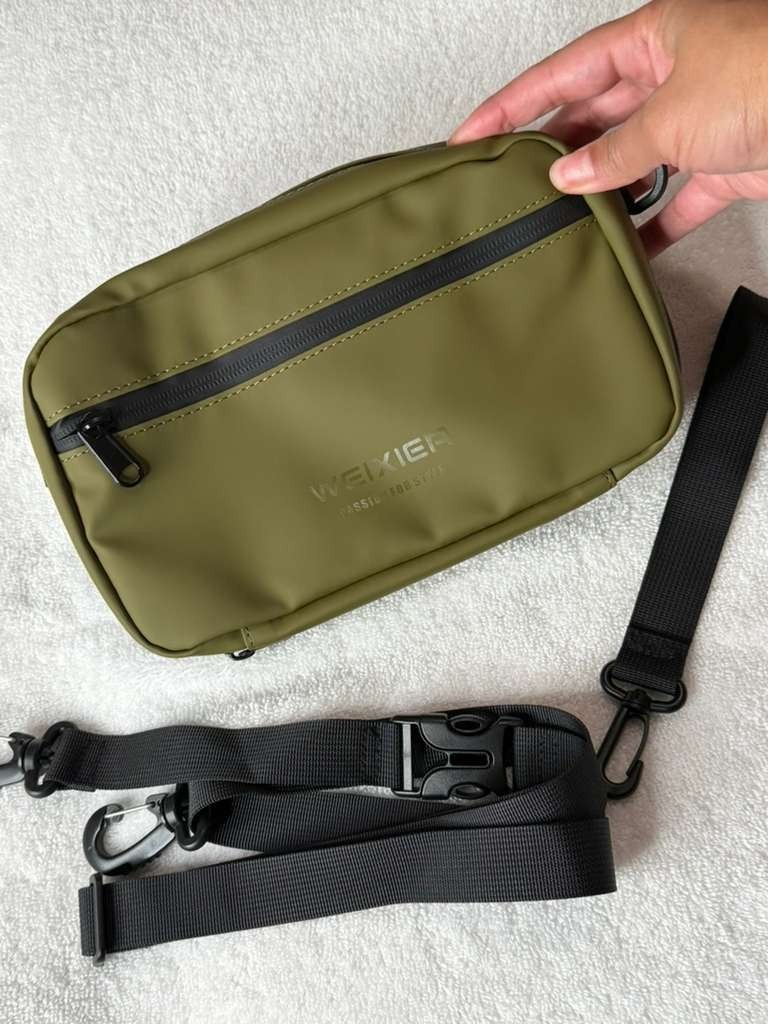 Trendy men’s shoulder bag, small square fashion-brand bag, men’s business bag