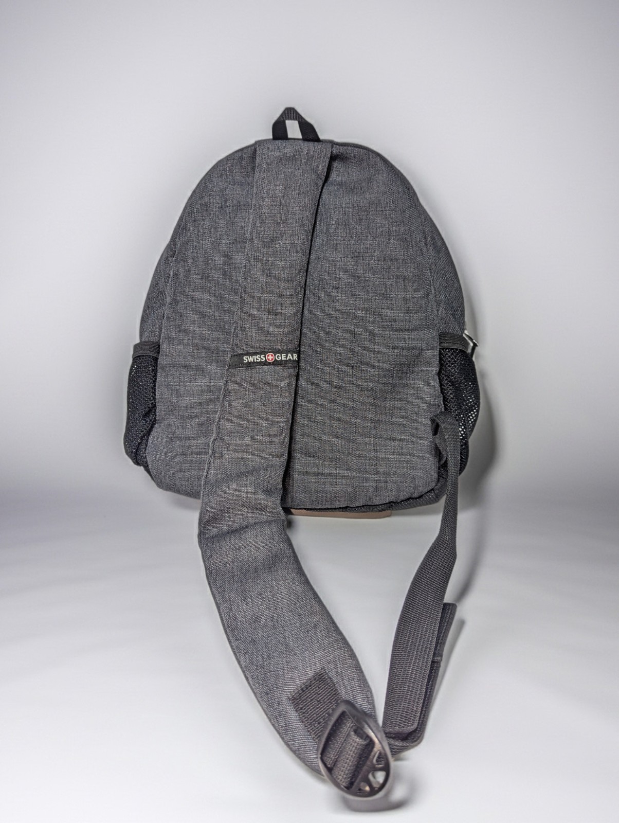 SwissGear Sling Backpack Gray Crossbody Bag Small Travel Daypack Tablet Pocket