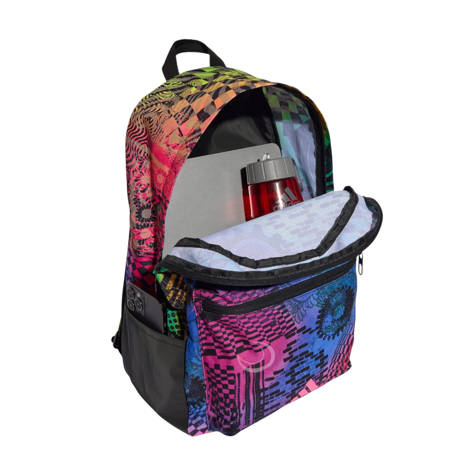 Adidas x Jeremy Scott Multicolor Lucid Pink Lightweight Pride Backpack New