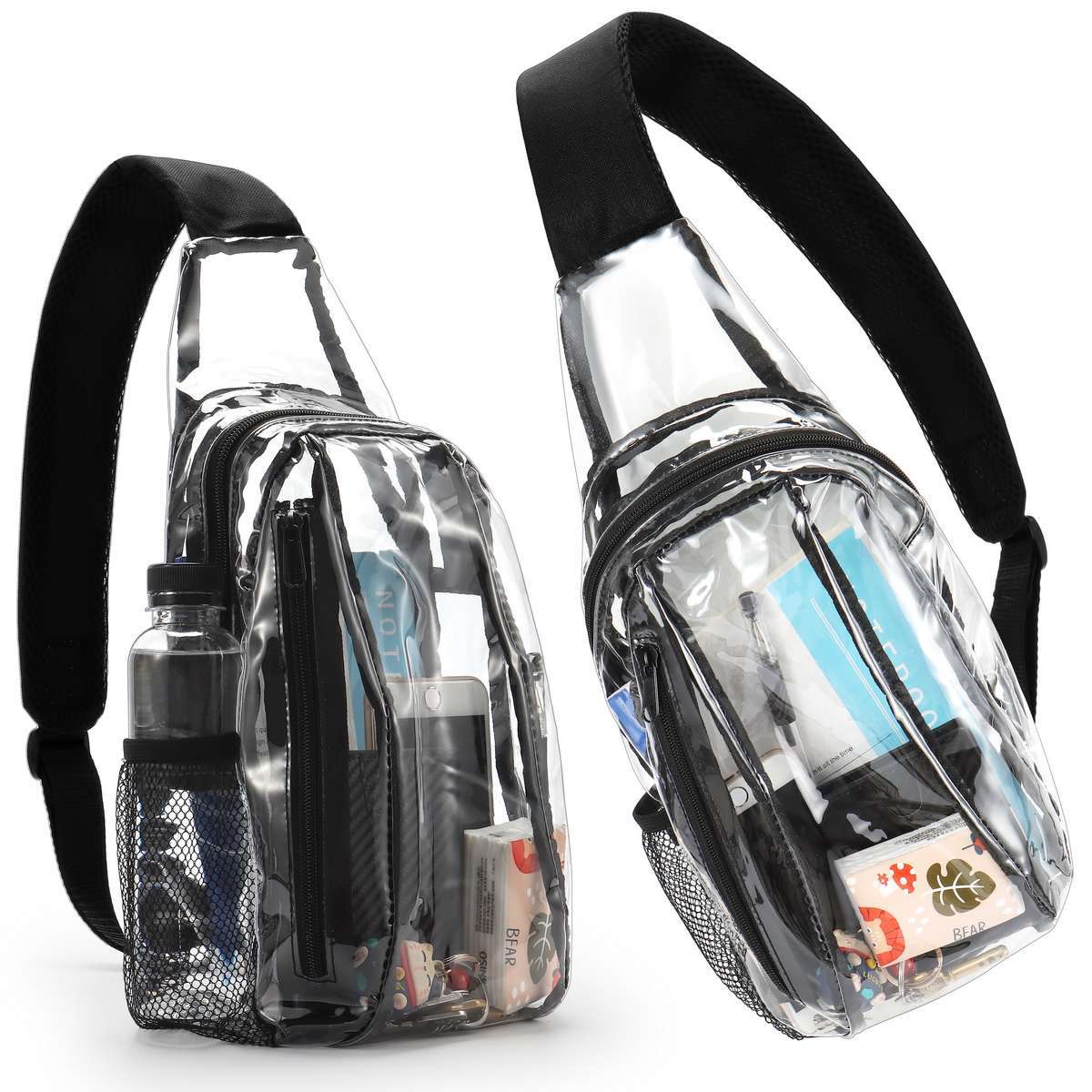 Clear Sling Shoulder Bag Stadium Approved Cute Fashion Crossbody Clear Backpack