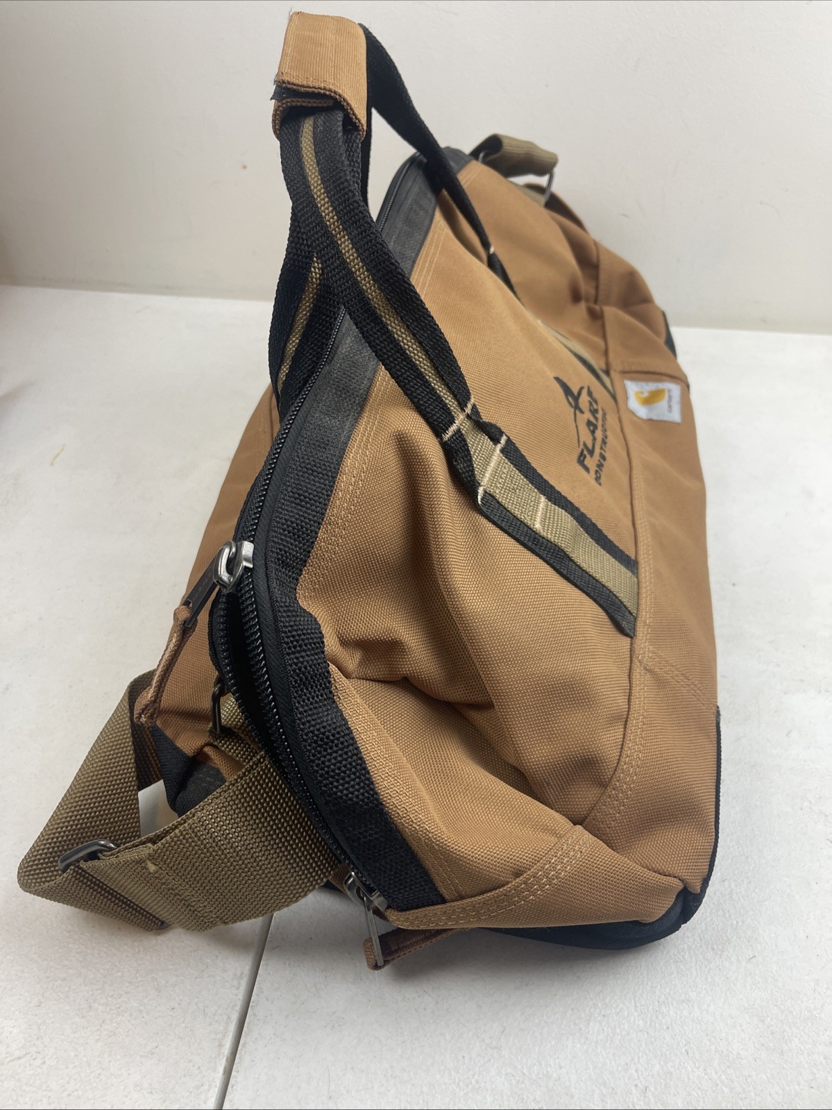 Carhartt Legacy Gear 20” Duck Brown Utility Work Tote Small Duffle Bag Strap