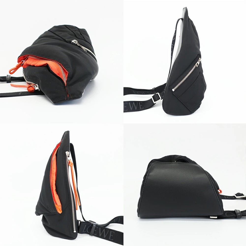 LOEWE ANTON SLING PUFFER Shoulder Bag Black SV Crossbody