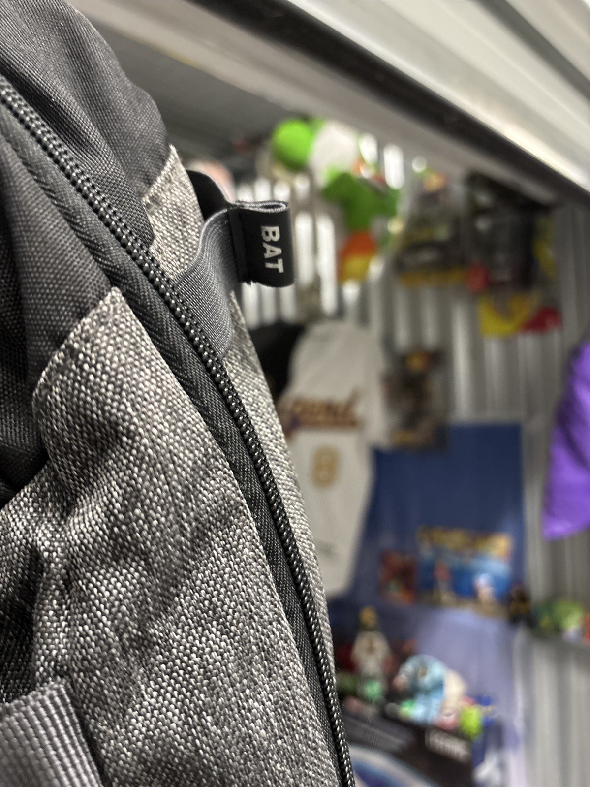 adidas Gray Black Men’s Backpack with Pockets Adjustable Strap Lined Double Bat