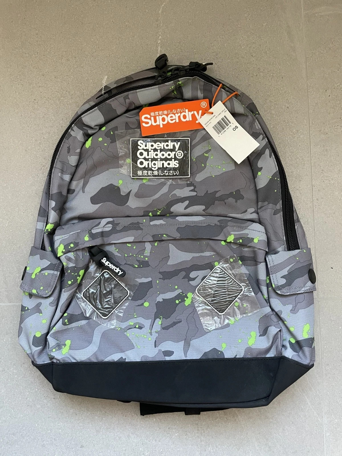 Superdry Outdoor Originals Japanese Camo Print Grey Backpack – New With Tags