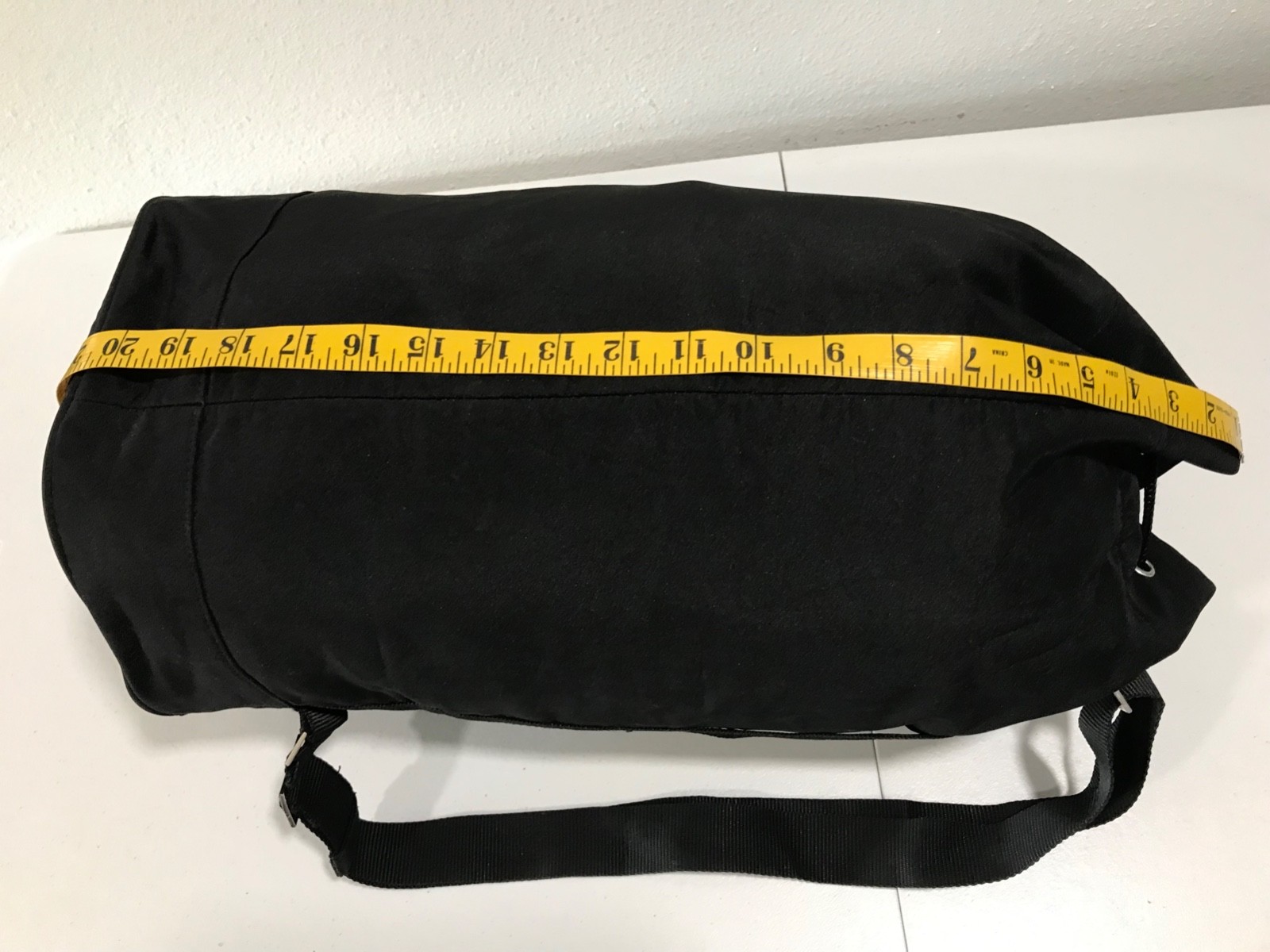 Prada Luna Rossa Extreme Black Drawstring Closure Duffel Sling Bag Shoulder