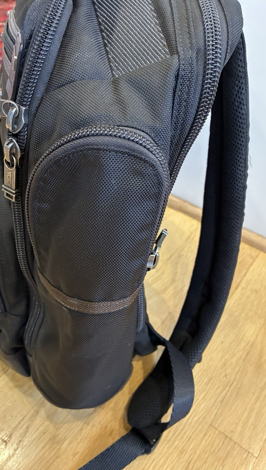 TUMI 222382HK2 Alpha Bravo Kingsville Backpack Black Brown Original Luggage Tag