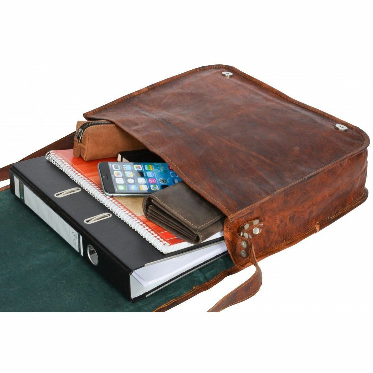 Bag Leather Men Shoulder S Messenger Satchel Crossbody Laptop Travel Handbag New