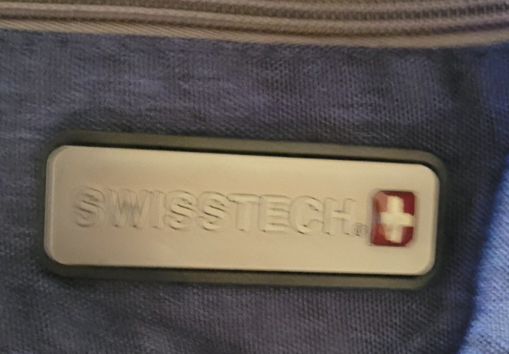 Swiss Tech Duffle Bag Blue and Grey Shoulder Strap Side Pockets Athletics Travel