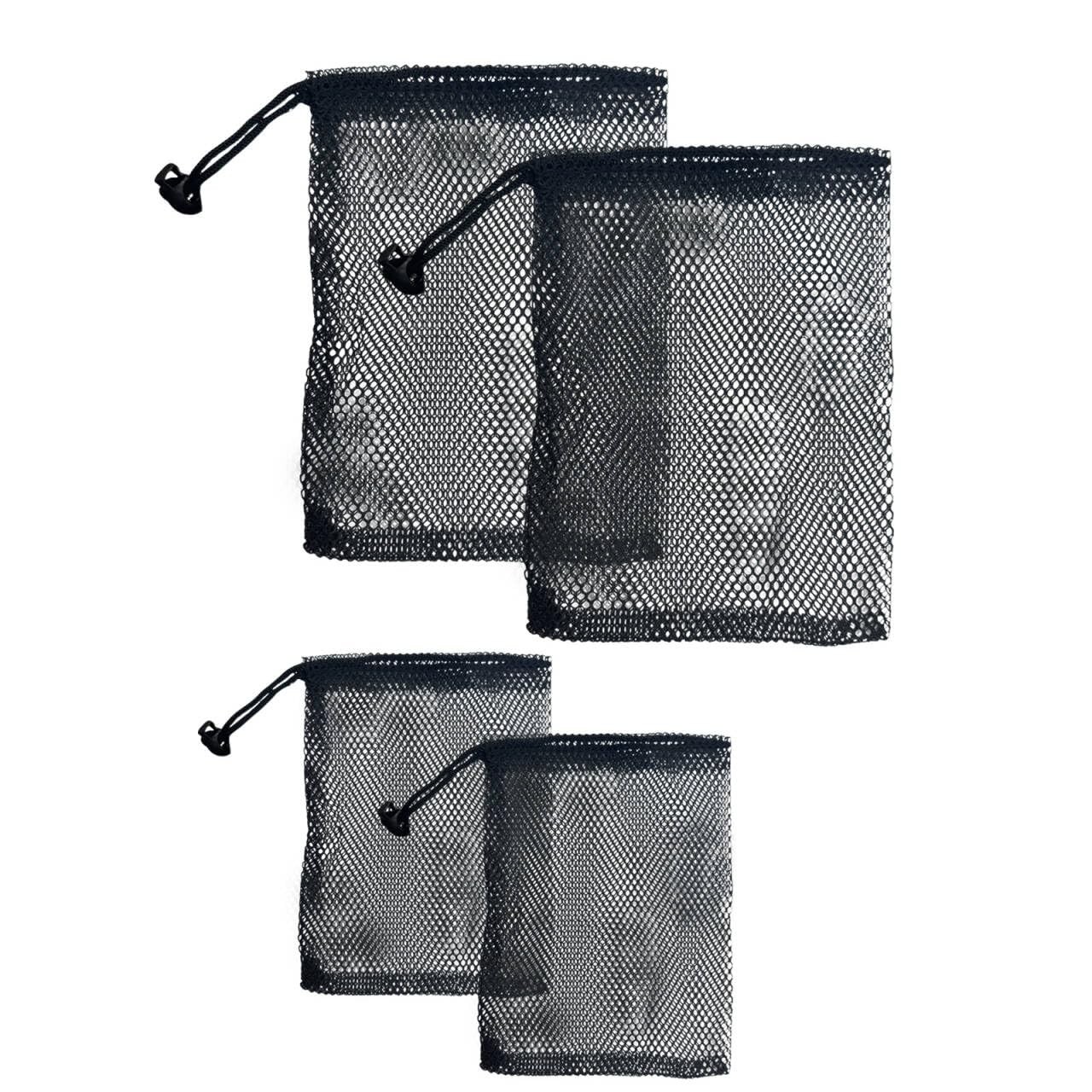 10 PCS Nylon Mesh Drawstring Bags, (6 x 4 and 6 x 8) with Cord Lock Closure, Por