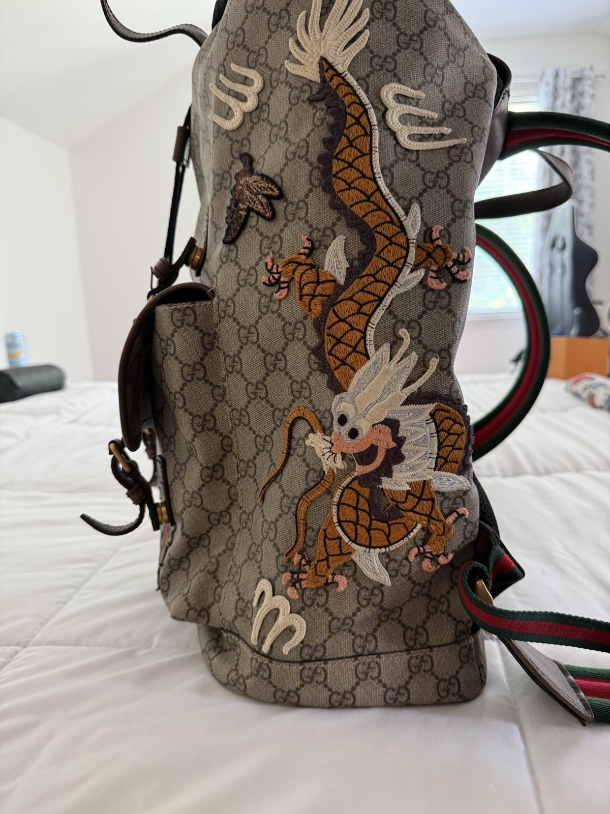 Gucci Dragon Backpack GG Supreme 2018