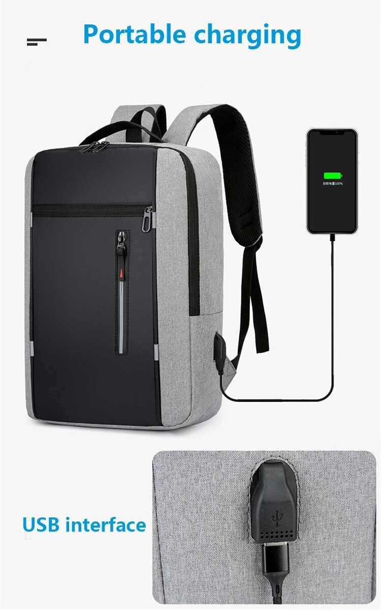 Business Backpack Waterproof, Men USB 15.6 Inch Laptop, school Backpack .