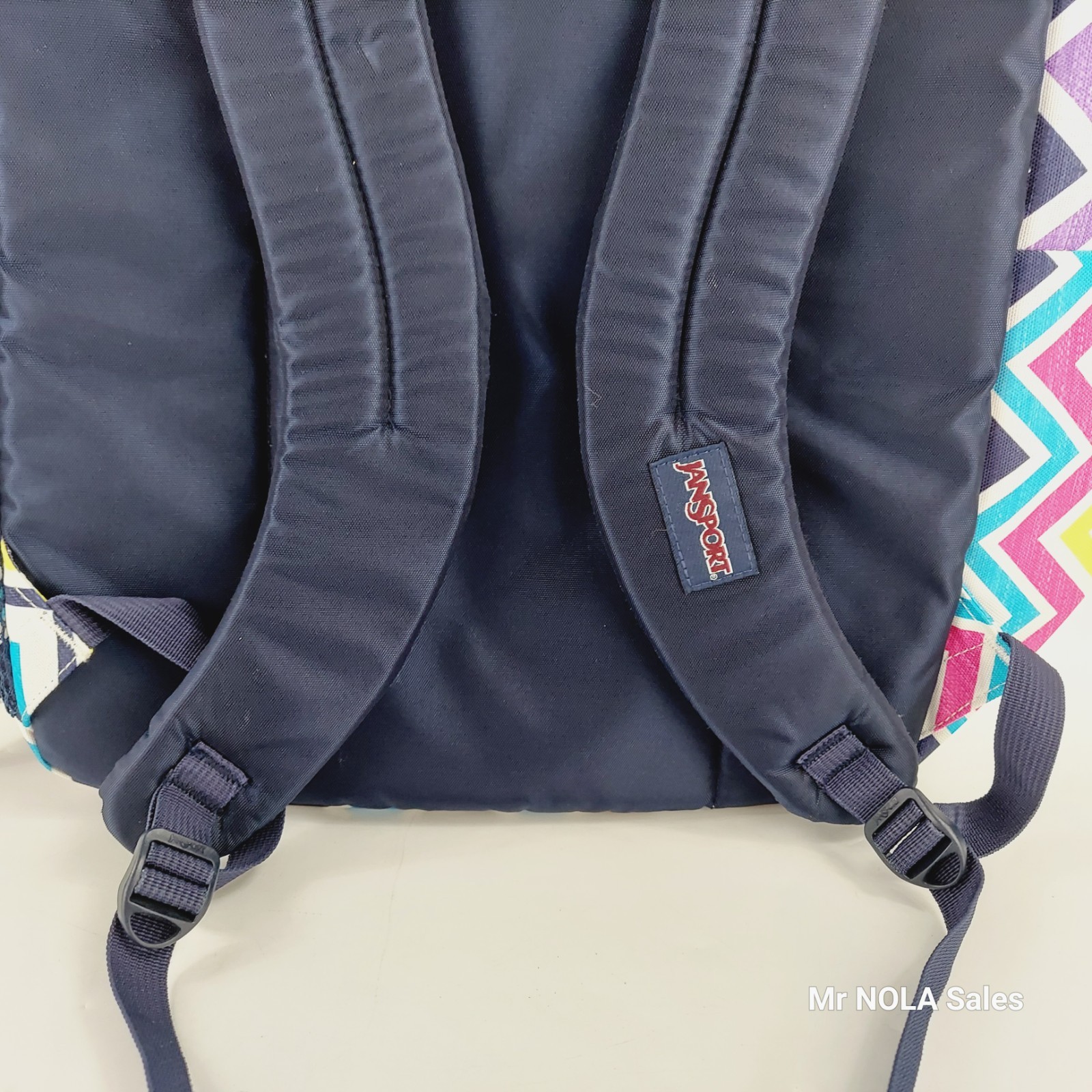 JANSPORT Colorful Rainbow Chevron Large Student Schoolbag School Book Bag (NEW)