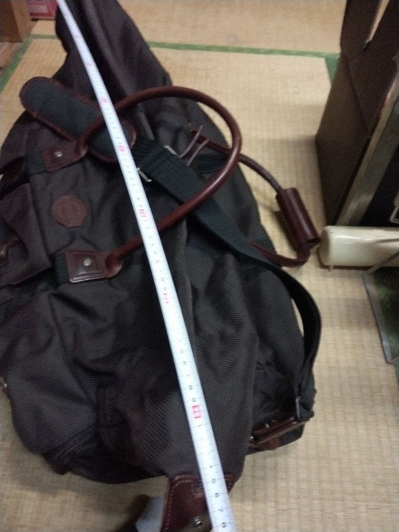 Filson Heritage Large Nylon Duffle Bag Brown Leather Trim Logo Rare From Japan