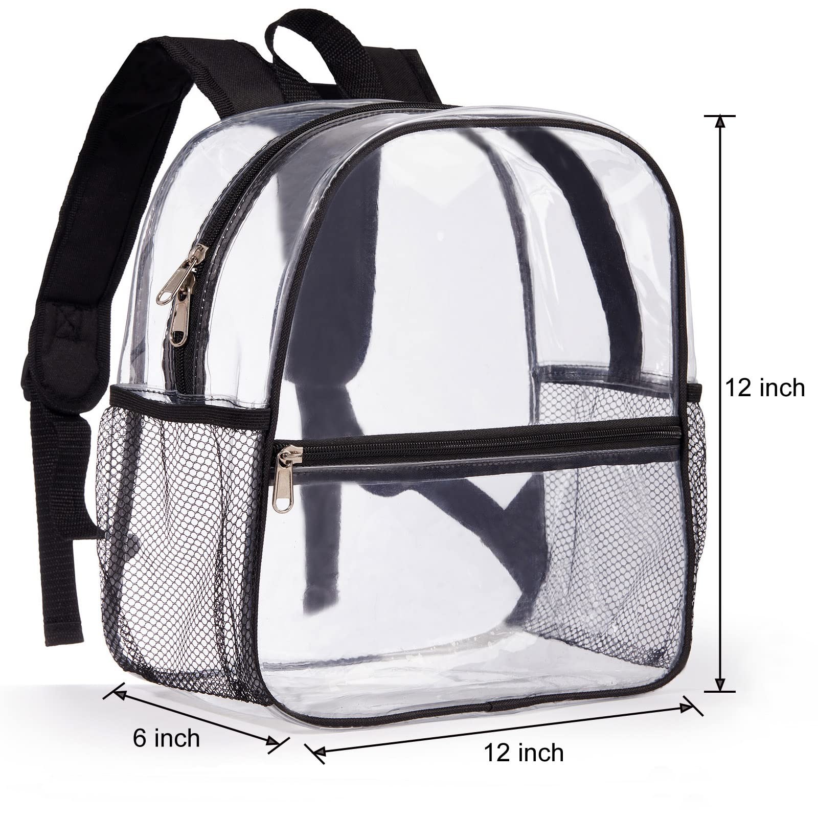 Clear Mini Backpack 12x12x6 Stadium Approved Clear Backpacks Transparent Back…
