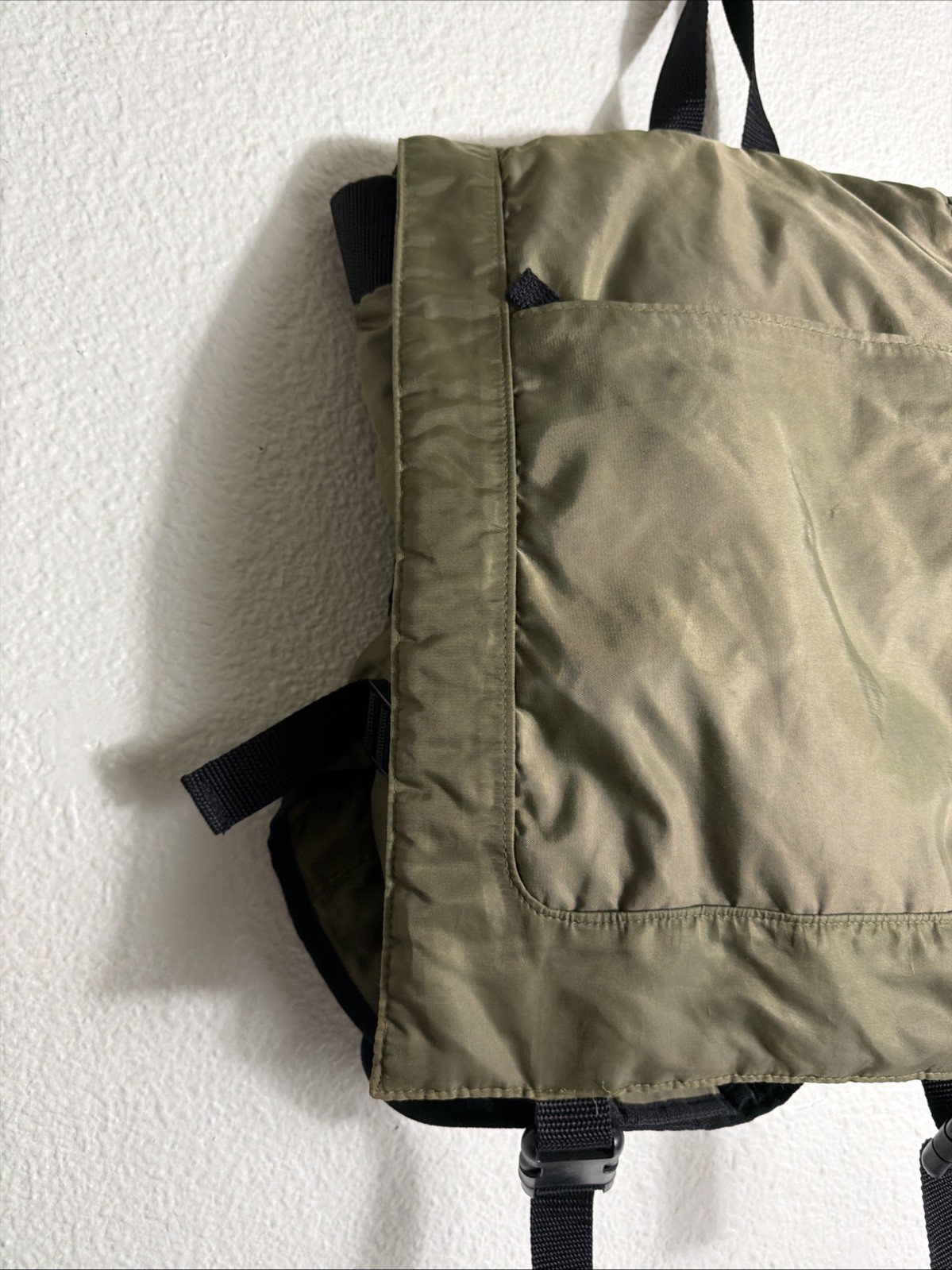 Toppers Brand Army green Polyester Sling Bag Hook Loop 13x11x5