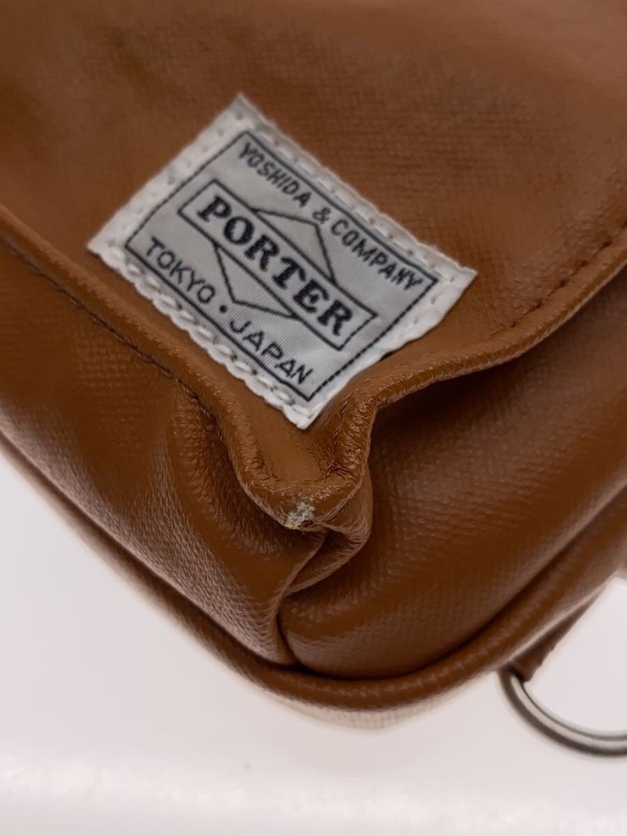 PORTER FREE STYLE SLING SHOULDER BAG Shoulder Bag Leather Camel Solid