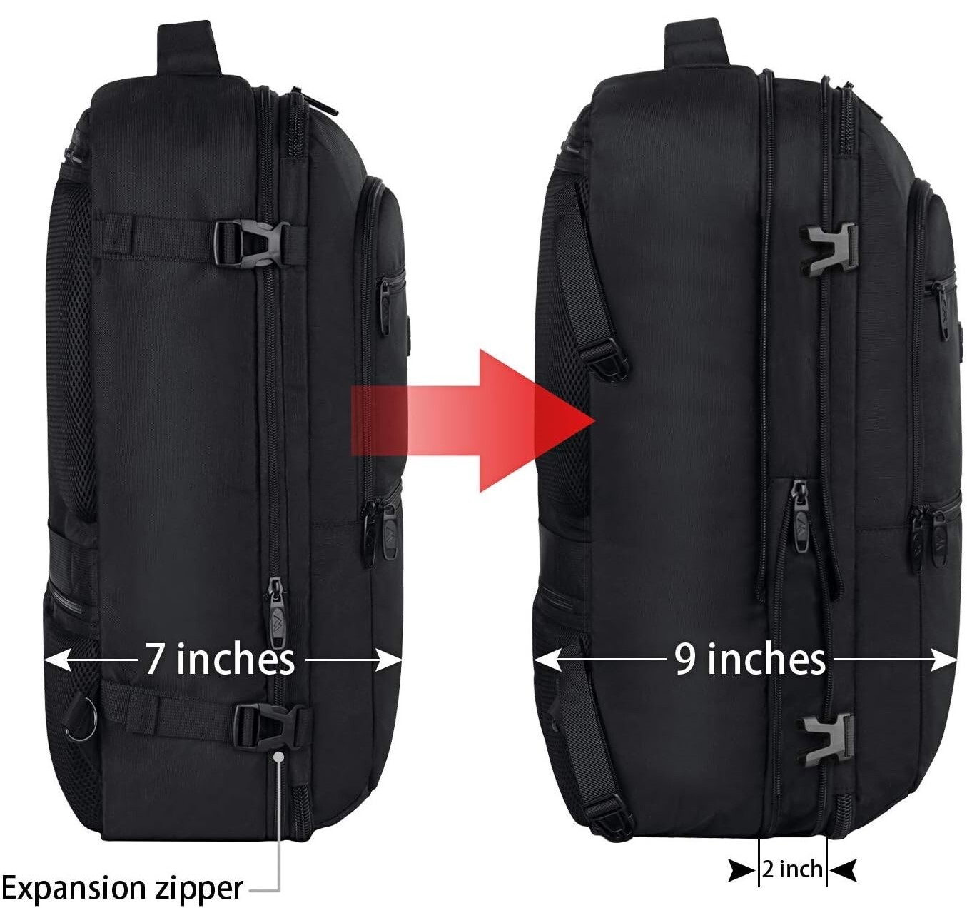 TRAVEL BACKPACK Vancropak 40L Flight Appvd Carry On Water Resistant Expandable