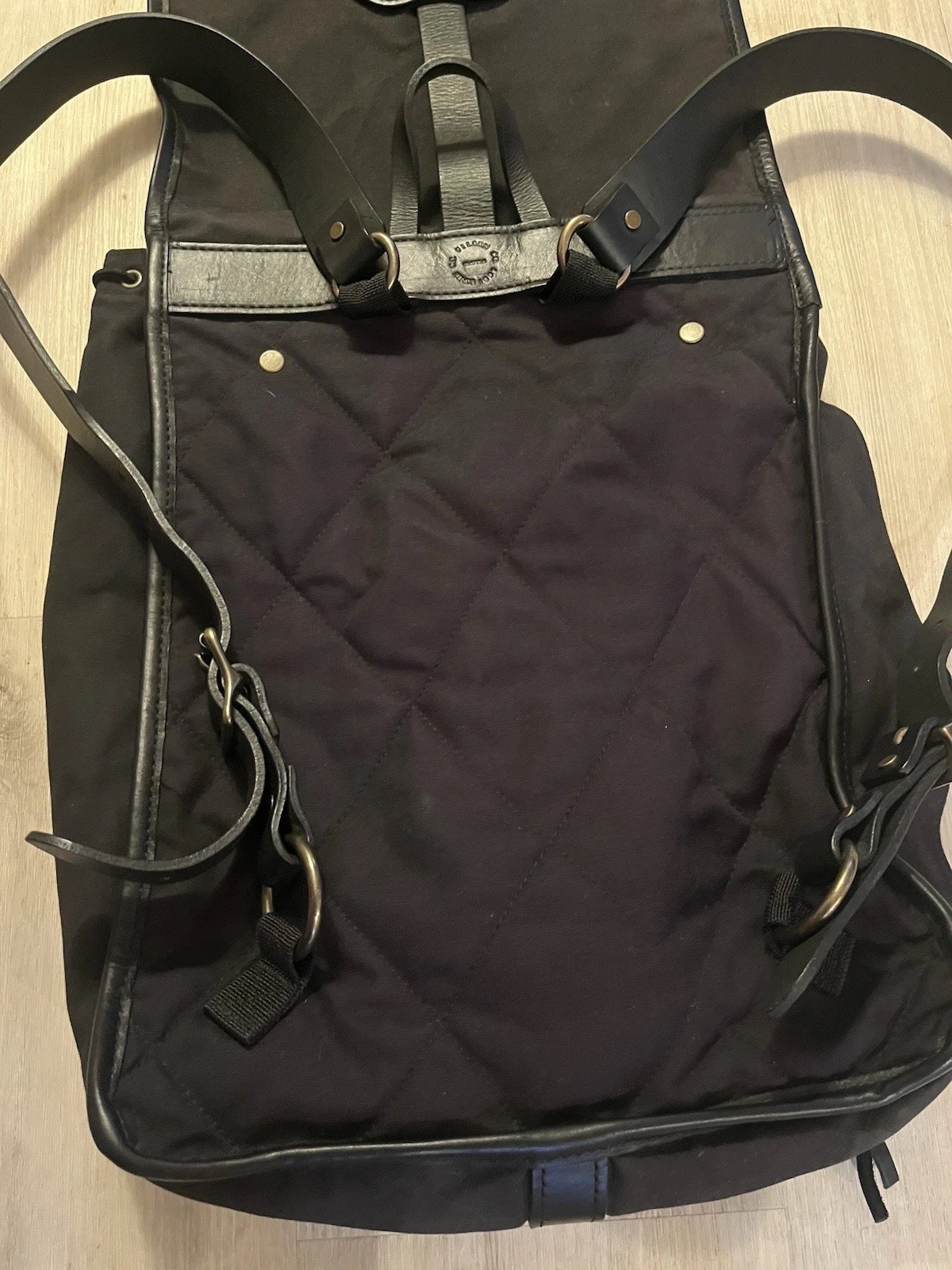 Filson Rugged Twill Rucksack Black Bridle Leather Backpack