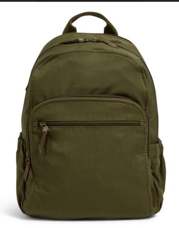 Vera Bradley XL Campus Backpack Climbing Ivy Green, NWT