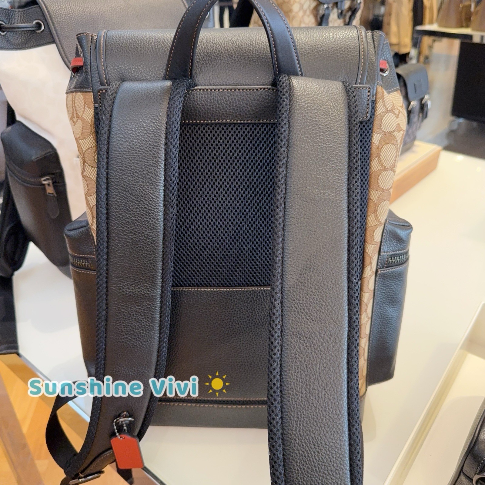 NWT Coach Men’s Spring Backpack Signature Jacquard CT016 Black Antique Nickel