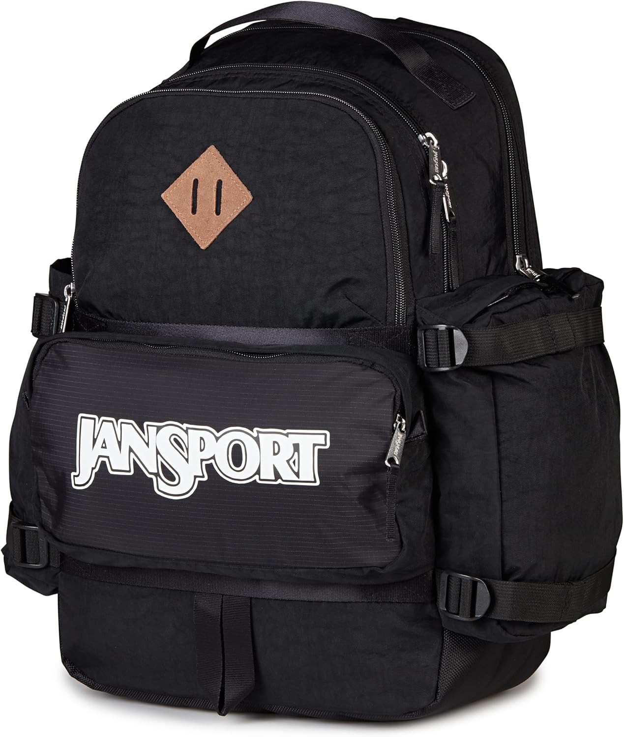 Seattle Pack: Sturdy Black Laptop Backpack with Water Bottle Pockets
