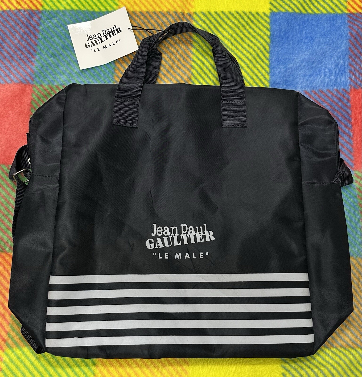 Jean Paul Gaultier “Le Male” Navy Weekend Bag 19 in. x 15 in. New with Tags