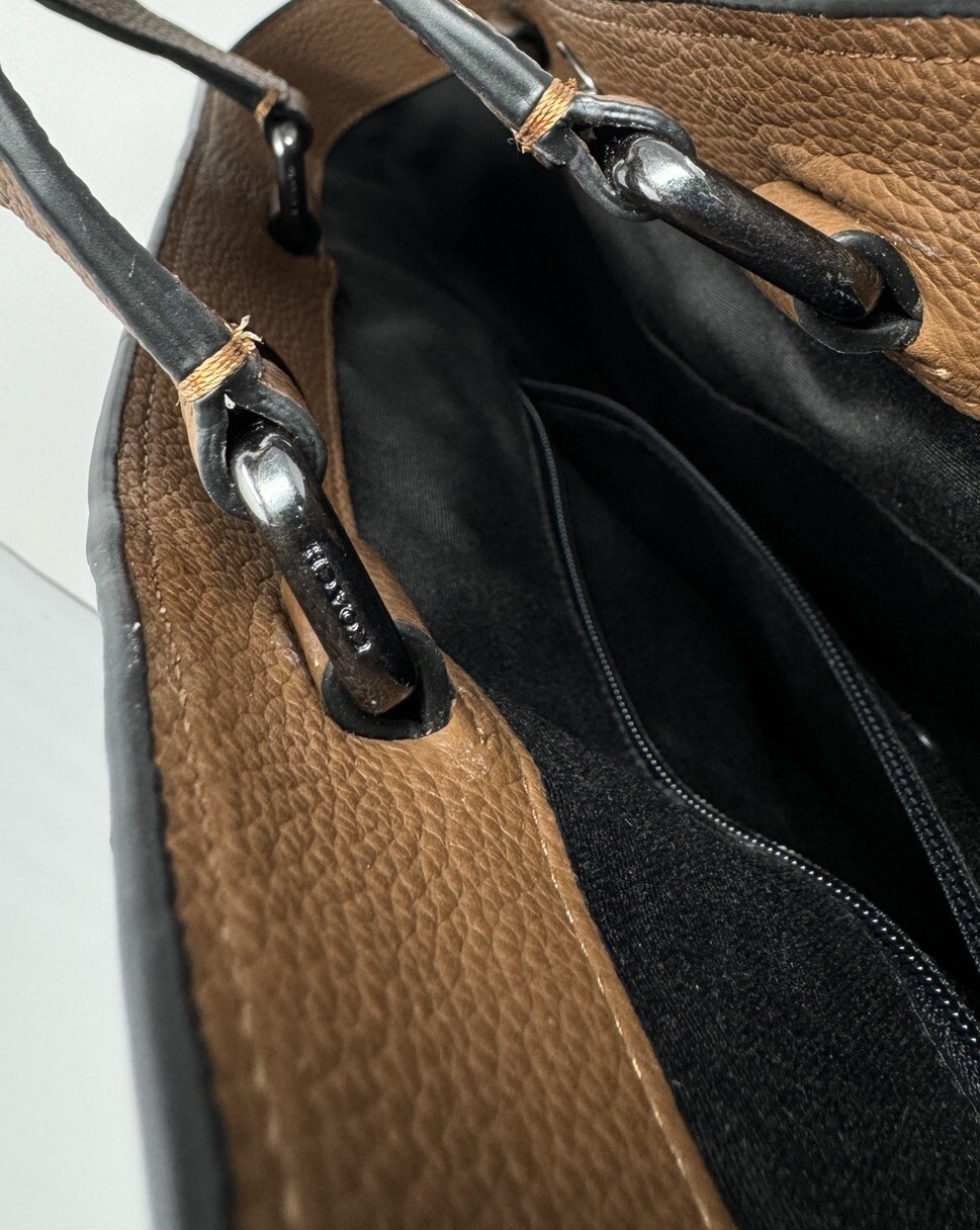 Rare Coach Hudson Leather Double Handle Tote Brown Coach Men/Women