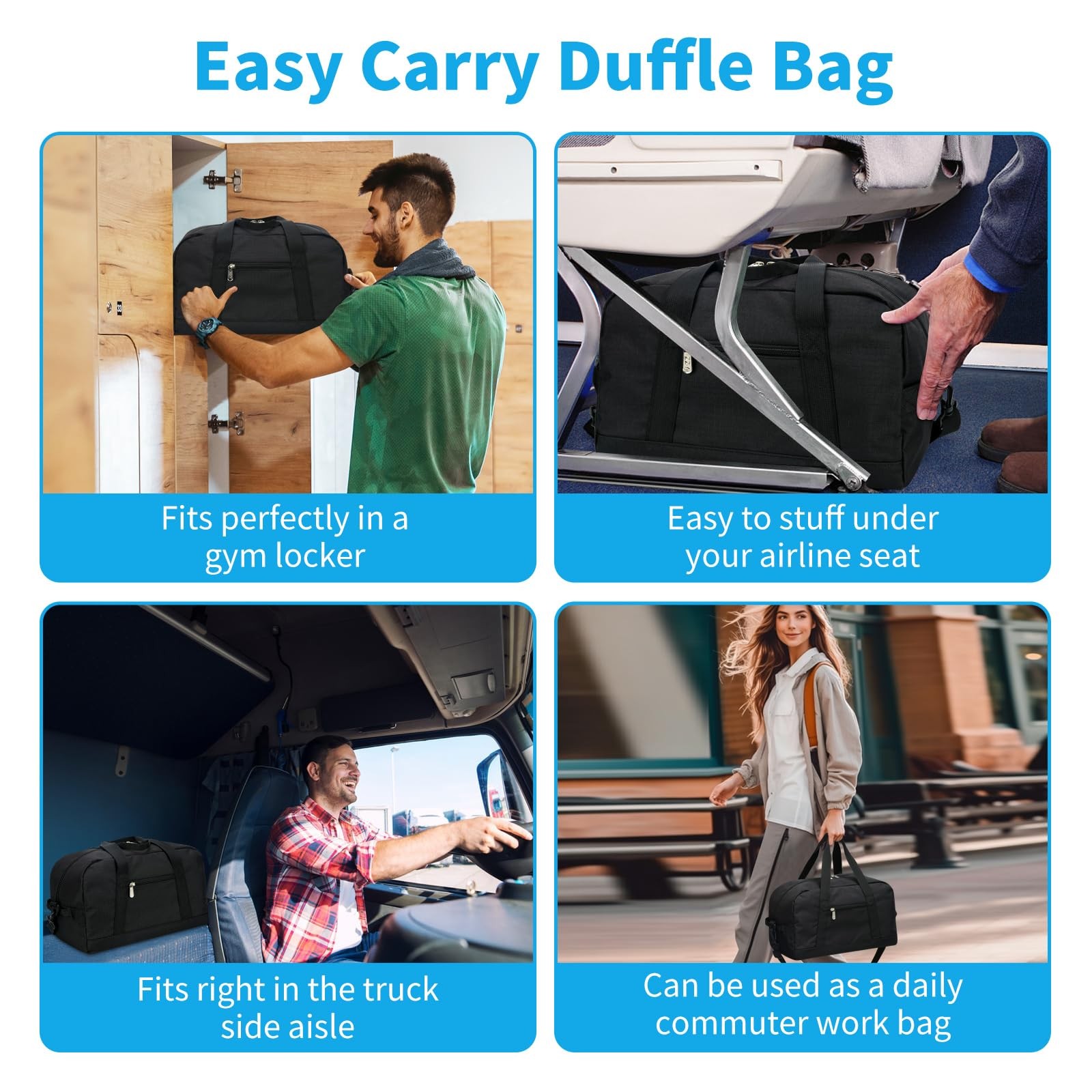 Small Gym Bag 14 inch lightweight Carry On Mini Duffel Bag for Travel Sport -…