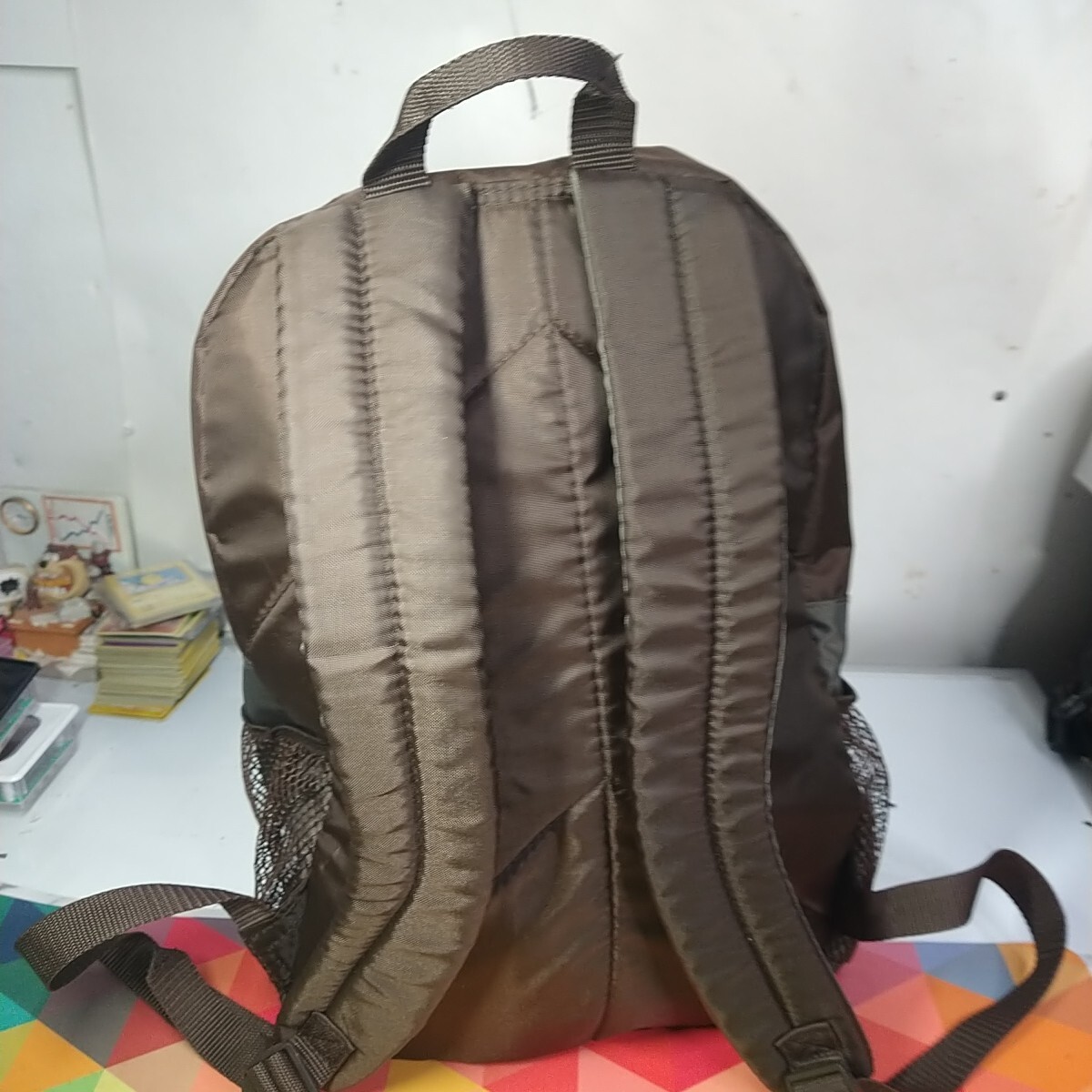 Eastsport Brown & Grey Backpack School Book Bag 3 Zippers, 5 Pockets – CLEAN!