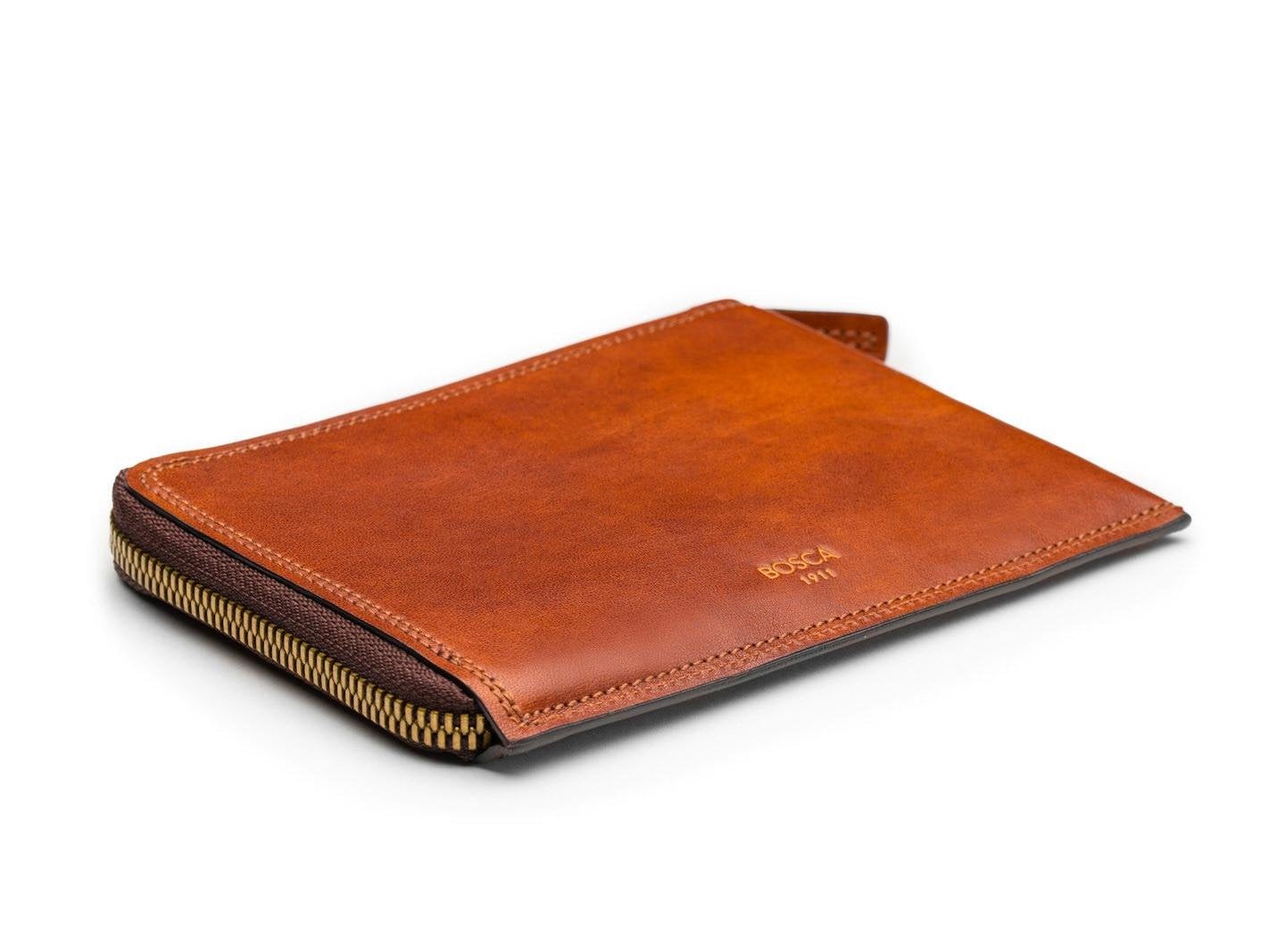 Bosca Dolce Zip Passport/Travel Document – Rfid Amber One Size U1