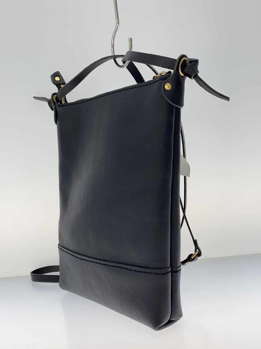 HERZ Leather Shoulder Bag Black Width 21cm Height 25cm Depth 4cm