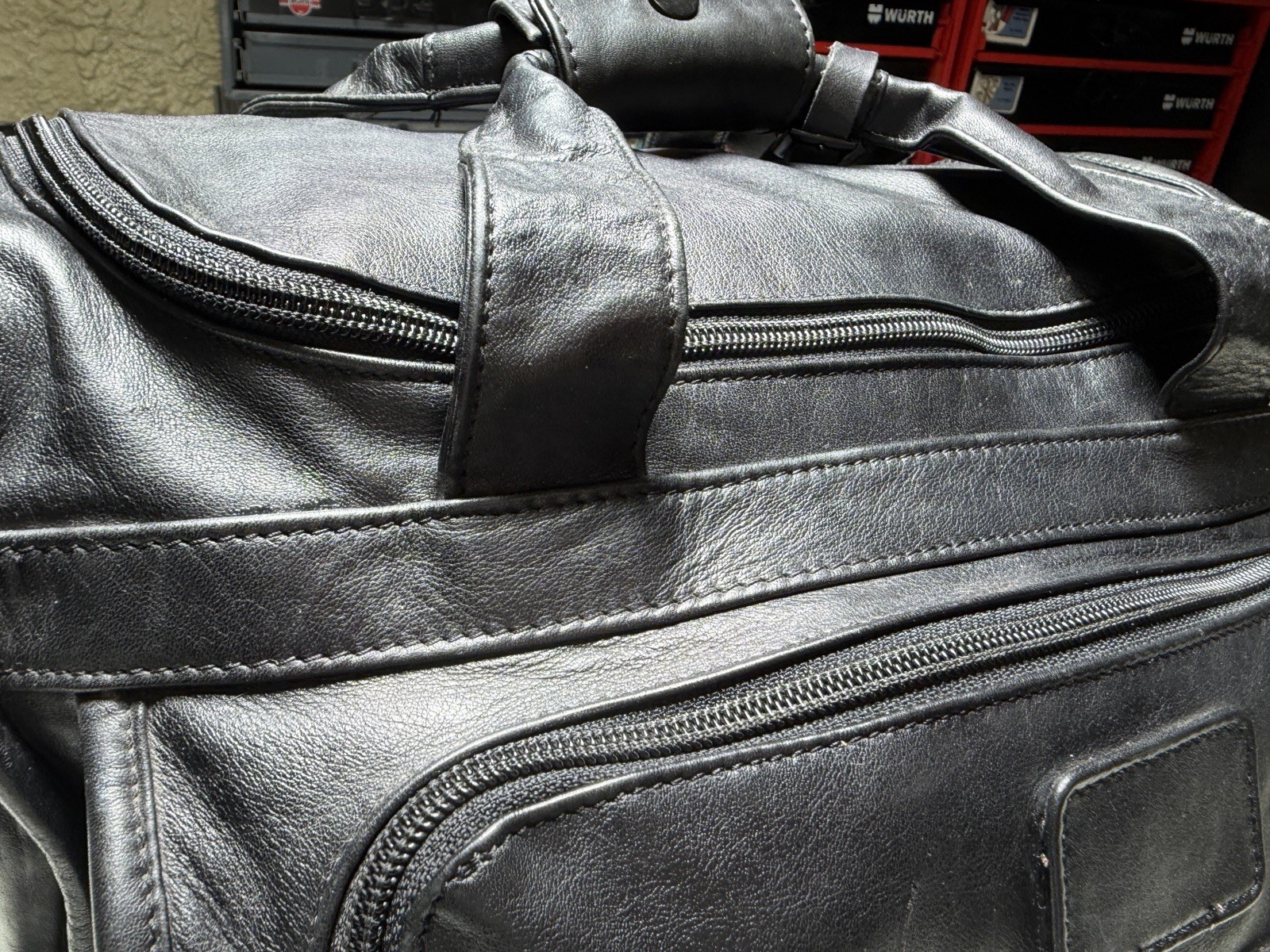 TUMI Black NAPA Leather Carry-On Travel Bag, 961D3 Super Soft & Very Strong