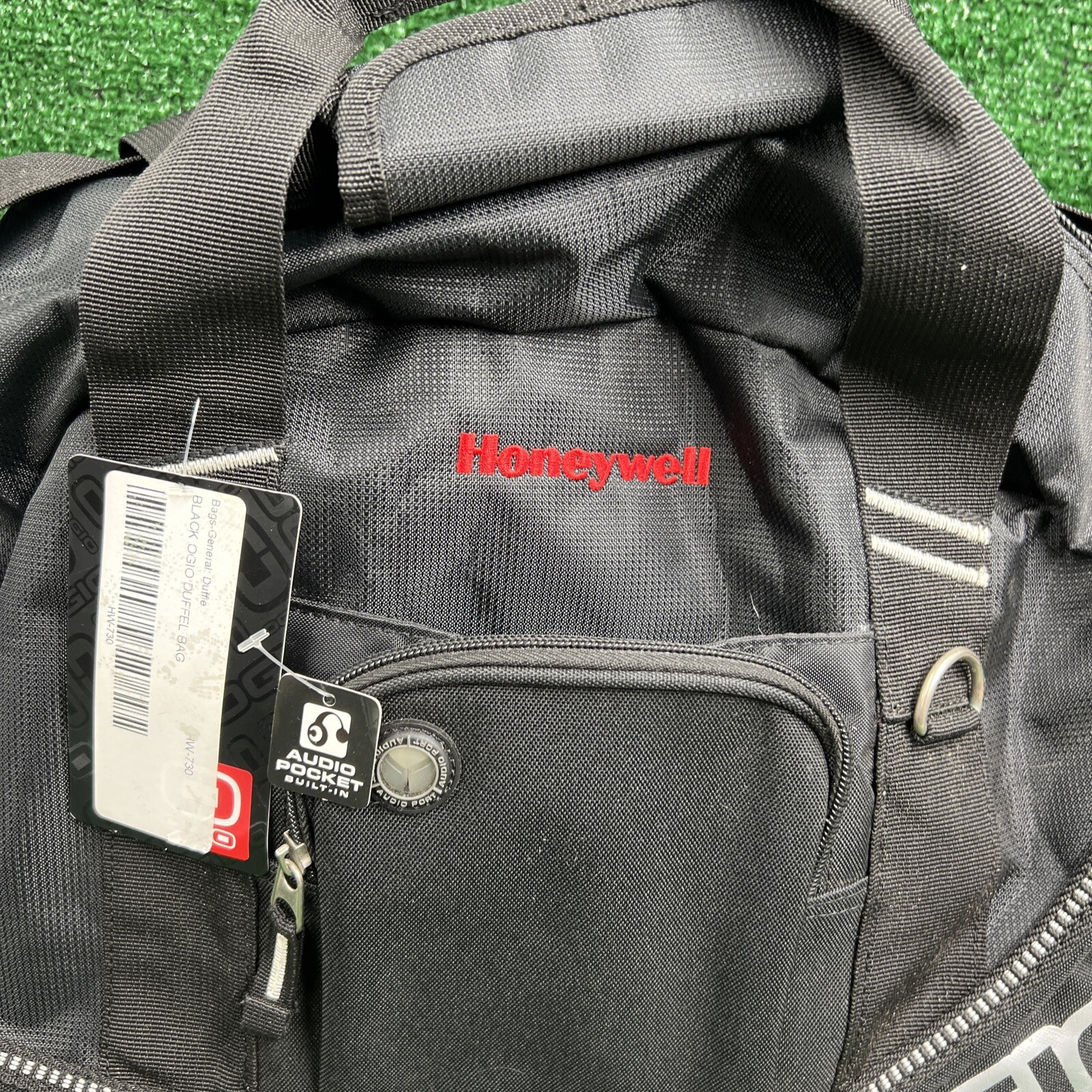 Ogio Half Dome Duffle Gym Bag Honeywell Logo Black With Audio Pocket NWT