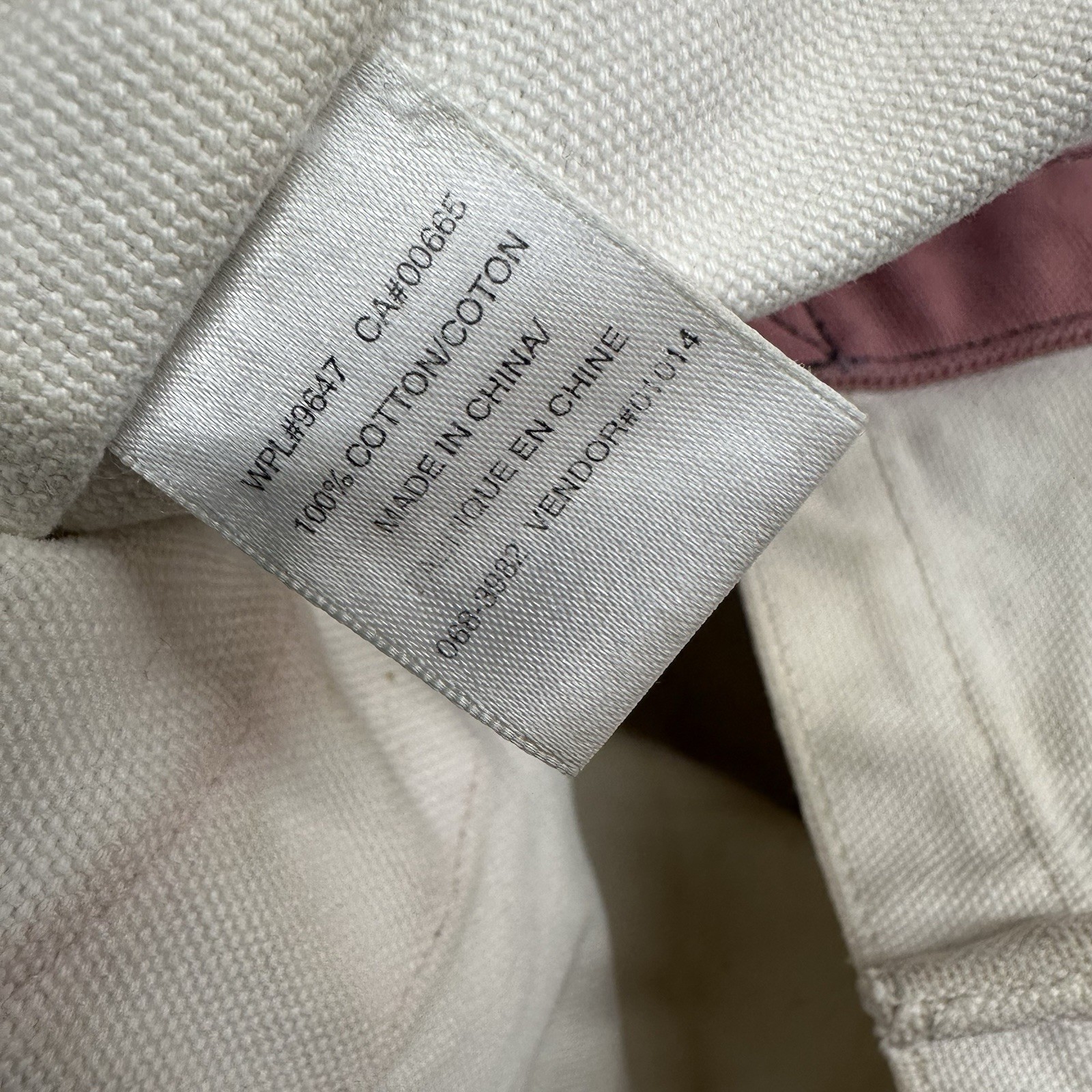 Vintage Eddie Bauer Canvas Tote Bag Medium White Pink Thrashed 17 X 12.5 Cotton