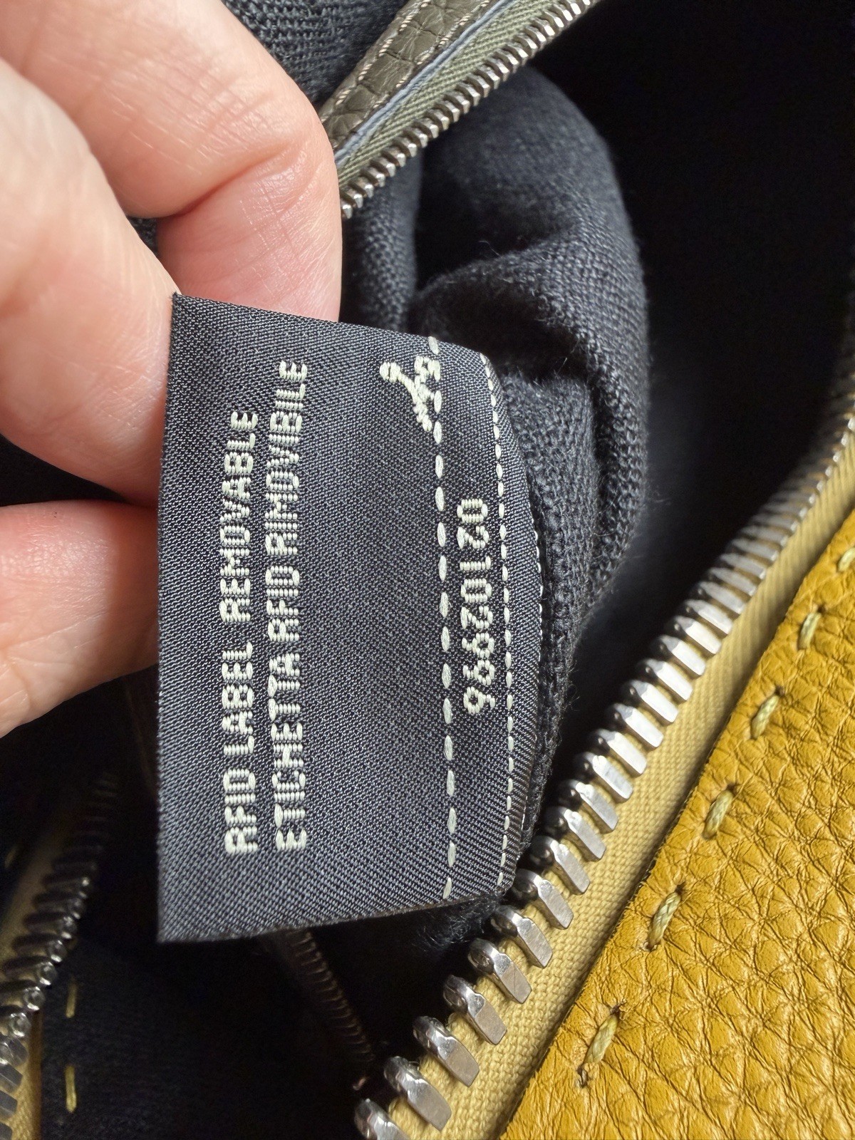 Authentic Rare Fendi Selleria Tri-Color Backpack Men Women Black Yellow Khaki